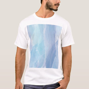 Blauwe, abstracte, koele tak van de penseel van de t-shirt