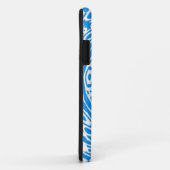 Blauwe Abstracte kunst Case-Mate iPhone Case (Achterkant/rechts)