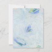 Blauwe Abstracte Kunst Gepersonaliseerde Vlakke No Kaart (Achterkant)