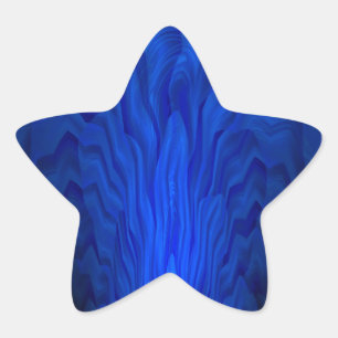 Blauwe Abstracte Kunst Ster Sticker