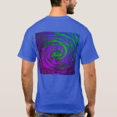 Blauwe Abstracte kunst Swirl Mannen T-shirt (Achterkant)