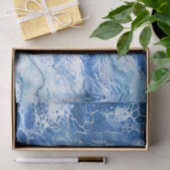 Blauwe Abstracte marmer achtergrond Tissuepapier (Geschenk)