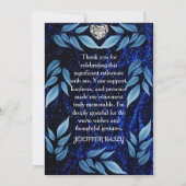 Blauwe Abstracte Parel Moderne Trendy Boho Pensioe Bedankkaart (Achterkant)