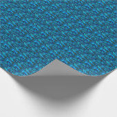 Blauwe Abstracte penseelstreken Cadeaupapier (Hoek)