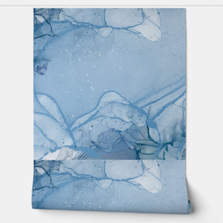 Blauwe Abstracte stenen textuur Behang