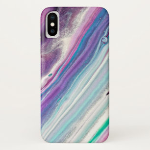 blauwe abstracte telefoonbehuizing voor frambozen iPhone x hoesje