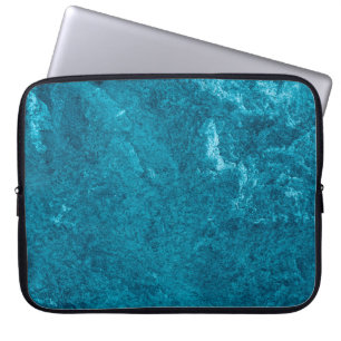Blauwe abstracte texturesamenvatting, kunst, grafi laptop sleeve