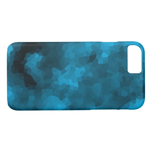 Blauwe abstracte veelhoekige achtergrond Case-Mate iPhone case (Achterkant (Horizontaal))