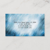 Blauwe Abstracte vlinderboom Visitekaartje (Achterkant)