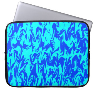 Blauwe Abstracte wervelkolom Laptop Sleeve