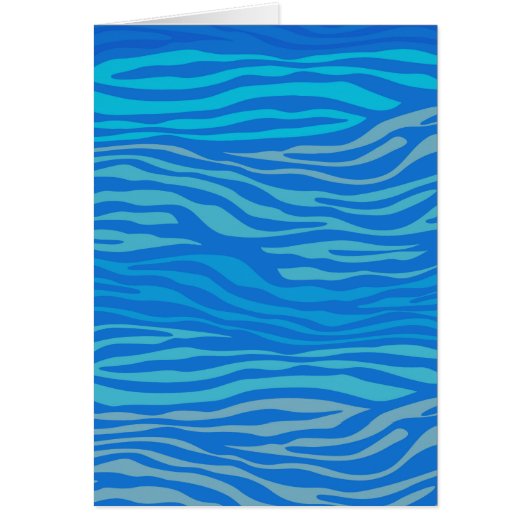 Blauwe Abstracte Zebra streep (Voorkant)