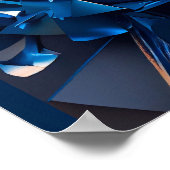 Blauwe abstractie poster (Hoek)