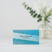 blauwe achtergrond 5 visitekaartje (Staand voorkant)