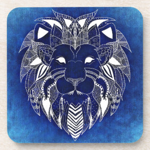 Blauwe achtergrond Kat Beverage Coasters Bier Onderzetter