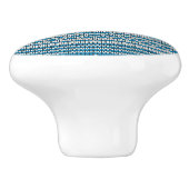 Blauwe achtergrond keramische knop (Zijkant)