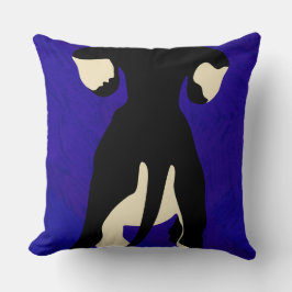 Blauwe achtergrond kussen