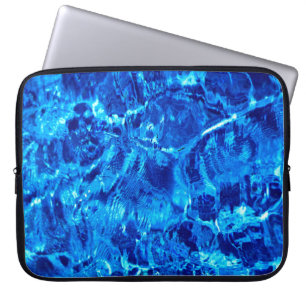 Blauwe achtergrond laptop sleeve
