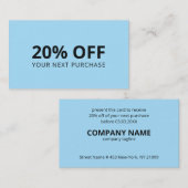 Blauwe achtergrond visitekaartje (Voorkant / Achterkant)