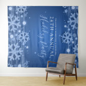 Blauwe Achtergrond Zakelijk Elegante Winter Glam Wandkleed (In Situ (horizontaal))