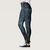 Blauwe achterste melkweg leggings (Links)