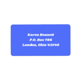 Blauwe Adresetiketten Etiket