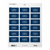 Blauwe adresetiketten van de Spaanse marine Etiket (Full Sheet)