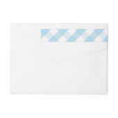 Blauwe Adresetiketten van Gingham (Achterkant)