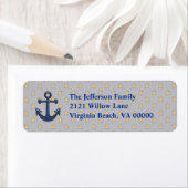 Blauwe adreslabels voor ankers etiket (Insitu)