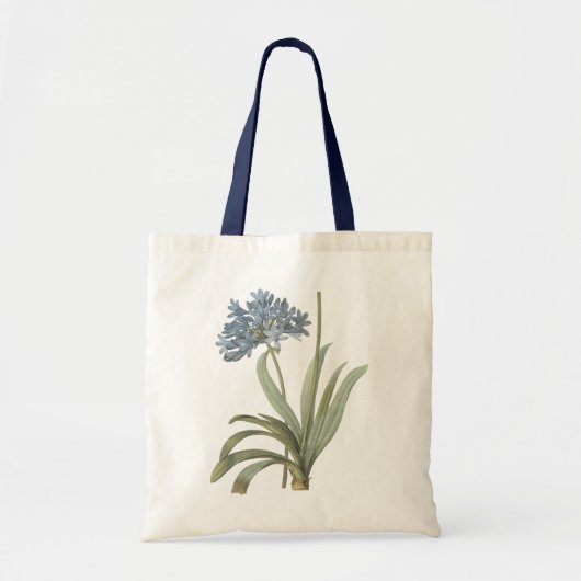 Blauwe Afrikaanse lib (Agapanthus) van Redouté Tote Bag (Voorkant)
