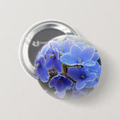 Blauwe Afrikaanse Violet Ronde Button 5,7 Cm (Voorkant /achterkant)