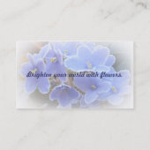 Blauwe Afrikaanse Violet Visitekaartje (Achterkant)