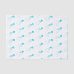 Blauwe afzuigsterren tissuepapier