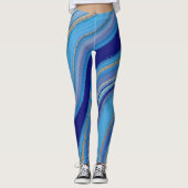 Blauwe Agaat Geïnspireerd Leggings (Voorkant)