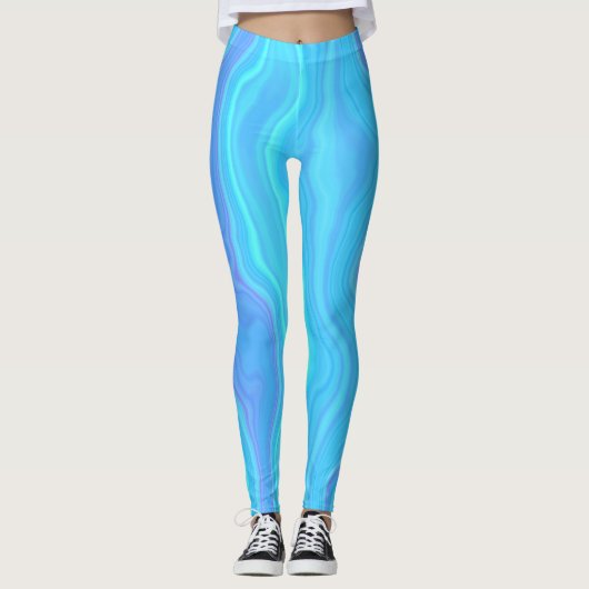 Blauwe Agaat Lagen Leggings (Voorkant)