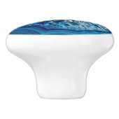 Blauwe Agate Geode Keramische Knop (Zijkant)