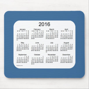 Blauwe agenda 2016 van Janz Mousepad Muismat