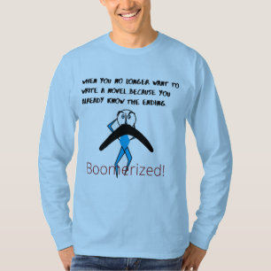 Blauwe, al bekende, lange basishoes, boemeranged t-shirt