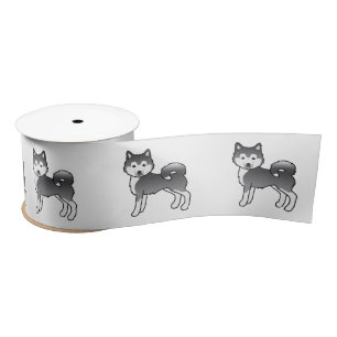 Blauwe Alaskan Malamute Schattige Cartoon Hond Lint