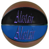 Blauwe Alastair naam, basketbal (Voorkant)