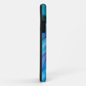 Blauwe alcoholinkt iPhone Case (Achterkant/rechts)