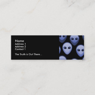 Blauwe Aliens Personal Profile Kaarten Mini Visitekaartje