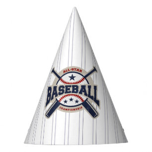 Blauwe All Star Sport Honkbal Verjaardagsfeestje Feesthoedjes