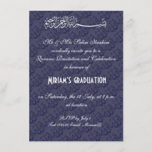 Blauwe Allah moslimfeest Kaart