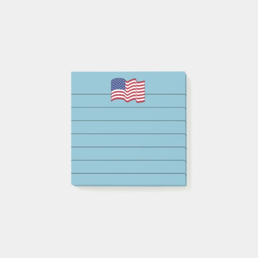 Blauwe Amerikaanse vlag Post Het Noteert Gift Post-it® Notes (Voorkant)