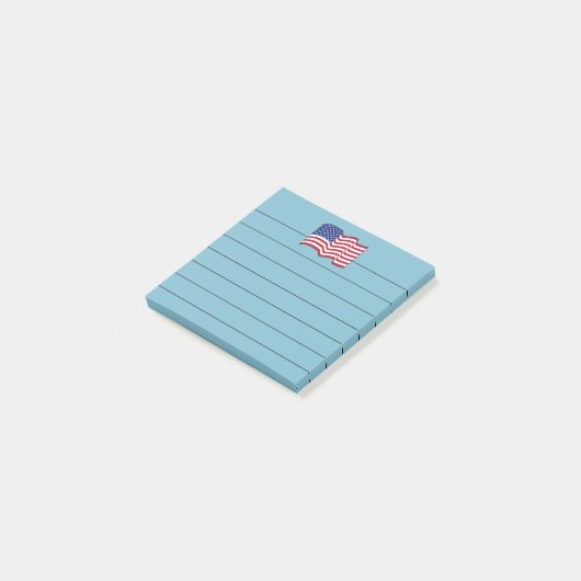 Blauwe Amerikaanse vlag Post Het Noteert Gift Post-it® Notes (Schuin)