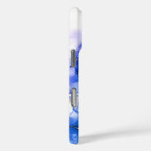 Blauwe Amethist Gouden Alcoholinkt Case-Mate iPhone Case (Achterkant / Rechts)