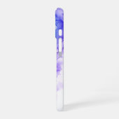 Blauwe Amethist Gouden Alcoholinkt  iPhone 16 Hoesje (Linkerkant)