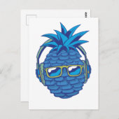 Blauwe ananas briefkaart (Voorkant / Achterkant)