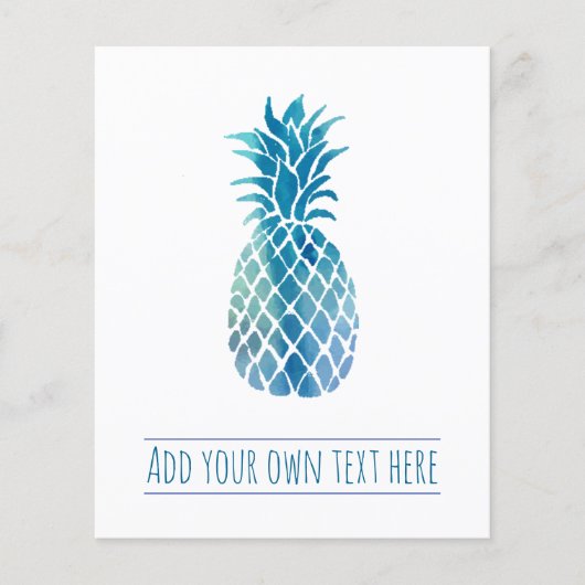 blauwe ananas flyer (Voorkant)