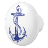 Blauwe  Anchor Knob Keramische Knop (Rechts)